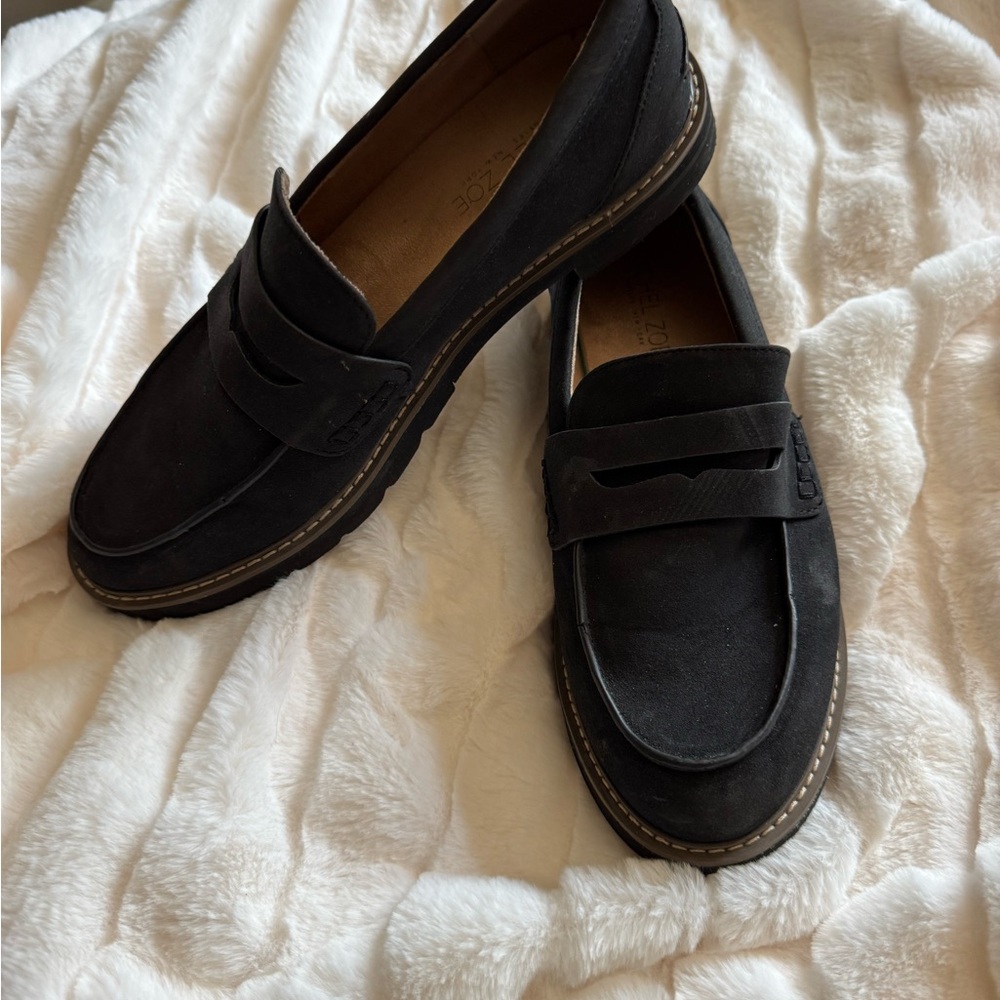 Suede Black Loafers